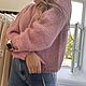 Джемпер свитер женский вязаный из мохера и шерсти розовыйоверсайз. Джемперы. STYLEX. Ярмарка Мастеров.  Фото №6