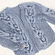 Вязаный кардиган крупной вязки. Кардиганы. Knit by Heart - Вязаная одежда 富. Ярмарка Мастеров.  Фото №6