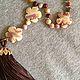 Long necklace made of Jasper-mookaite suspension . Lariats. Valerija. Online shopping on My Livemaster.  Фото №2