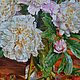 Картина маслом на холсте Белые Пионы цветы Новый год Подарок. Картины. КАРТИНЫ МАСЛОМ / ГРАФИКА/ художник Валентина Кокоулина. Ярмарка Мастеров.  Фото №6