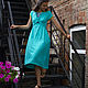 Knitted Turquoise Dress, Dresses, Samara,  Фото №1