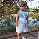 sundress Swan Princess a knitted summer baby girls copyright, Dresses, Chelyabinsk,  Фото №1