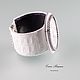 White Python white leather bracelet with dendrite agate. Cuff bracelet. Elena Potsepnya Jewelry. My Livemaster. Фото №5