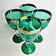 Wine glasses, water green glass. Vintage glasses. Lesica. My Livemaster. Фото №4