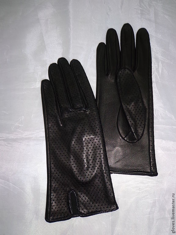 Кожаные перчатки без подкладки тонкие