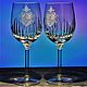 Изящные хрустальные бокалы с гравировкой. Бокалы. Glass-Deco | Gift. Интернет-магазин Ярмарка Мастеров.  Фото №2