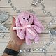 Bunny Knitted plush toy Pink Amigurumi Marshmallow, Amigurumi dolls and toys, Saki,  Фото №1