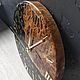 Часы из эпоксидной смолы и дерева. Часы классические. creativ_arthome. Ярмарка Мастеров.  Фото №4