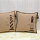 Order Lighthouse-four interior cushions with embroidery-custom made. pillowstown. Livemaster. . Pillow Фото №3