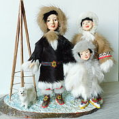 Куклы и игрушки handmade. Livemaster - original item The author`s doll is A FAMILY FROM THE NORTH. Handmade.