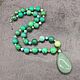 Necklace with pendant natural stone chrysoprase Agate. Necklace. naturalkavni. My Livemaster. Фото №4