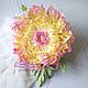 RIO YELLOW-PINK. Брошь-булавка. ЦВЕТЫмания (FLOWERmania). Ярмарка Мастеров.  Фото №4