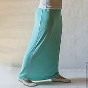Длинная юбка хаки