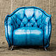 Кресло siesta blue, shabby leather, Кресла, Москва,  Фото №1