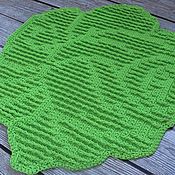 Для дома и интерьера handmade. Livemaster - original item Doormat knitted from a cord embossed warm Rose. Handmade.