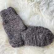 Аксессуары handmade. Livemaster - original item Grey wool socks. Handmade.