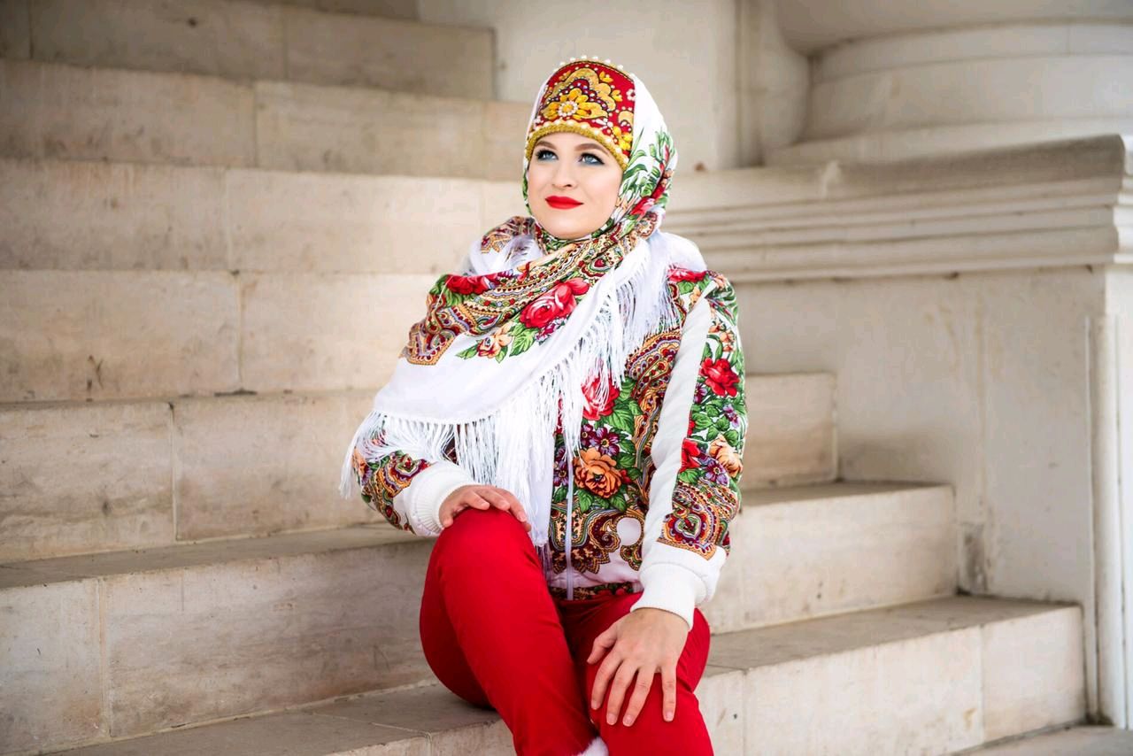 Русский народный костюм из платков