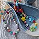 Разноцветный чокер из перламутра и керамики. Колье. Украшения PowerStones (powerplastic). Ярмарка Мастеров.  Фото №8