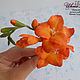 Flaming flower brooch with freesia. Brooches. Irina Luzanova. Online shopping on My Livemaster.  Фото №2