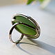 Ring with jade 'Beautiful green', silver. Rings. EdGems jewerly. My Livemaster. Фото №6