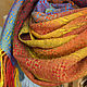 The scarf is patterned and bright. Hand weaving. Scarves. Mariya. Ruchnoe tkachestvo. Интернет-магазин Ярмарка Мастеров.  Фото №2
