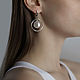 Silver rosk earrings with pearls, Earrings, Moscow,  Фото №1