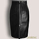 Pencil skirt 'Alice III' from nature. leather/suede (any color). Skirts. Elena Lether Design. My Livemaster. Фото №5