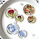 Transparent Buttons are Handmade from Resin Frozen Summer. Buttons. WonderLand. Online shopping on My Livemaster.  Фото №2
