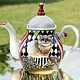 The tea pot porcelain 'Cheshire cat', Teapots & Kettles, Moscow,  Фото №1