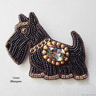 Украшения ручной работы. Ярмарка Мастеров - ручная работа Брошь "Скотти". Handmade.