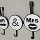 Вешалка на дверь "Mr & Mrs". Вешалки и крючки. TTDecor (Никита,металл в интерьере). Интернет-магазин Ярмарка Мастеров.  Фото №2