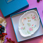 Посуда handmade. Livemaster - original item Vintage porcelain pin dish, for codler in a box Wedgwood England. Handmade.