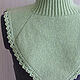 Манишка "Фисташка", 100% меринос. Манишки. FAVORITE KNITWEAR (Наталья). Интернет-магазин Ярмарка Мастеров.  Фото №2