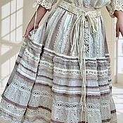 Одежда handmade. Livemaster - original item Carolina skirt made of sewing and lace in boho style. Handmade.