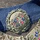 Воротничок и брошь Лесные ягоды. Бохо. Эко стиль. Ручная роспись. Воротнички. Художник Наталья Мигурская. Ярмарка Мастеров.  Фото №5