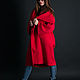 Весеннее кашемировое пальто, Красное пальто - CT0417CA. Пальто. EUG FASHION. Интернет-магазин Ярмарка Мастеров.  Фото №2