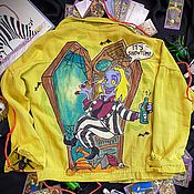 Джинсовая куртка с авторской росписью Скрудж мак Дак
