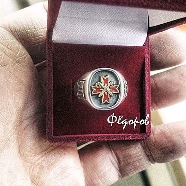 Сувениры и подарки ручной работы. Ярмарка Мастеров - ручная работа Перстень  "Президентский полк" авторская работа. Handmade.