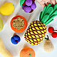 Набор вязаных фруктов (10 штук), Кукольная еда, Москва,  Фото №1