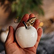 Сувениры и подарки handmade. Livemaster - original item Christmas gifts: A white apple is a toy for the Christmas tree. Handmade.