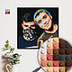 Портрет из мозаики на заказ 51х51 см, Фотокартины, Санкт-Петербург,  Фото №1