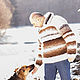 Winter sweater 'Cappuccino with cream'. Sweaters. Livedogsnitka (MasterPr). My Livemaster. Фото №5