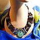  Beaded, with ceramic insert. Necklace. IrinaSkripkaMBeads. My Livemaster. Фото №4