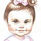  Акварельный портрет  малышки. Картины. Irina-graphica. Интернет-магазин Ярмарка Мастеров.  Фото №2