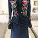 Embroidered velvet suit with skirt ' Peony garden'. Suits. KVITKA. Online shopping on My Livemaster.  Фото №2