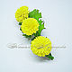 Hairpin-machine 'Dandelions'. Flowers from polymer clay. Hairpins. Mozza-Flowers. My Livemaster. Фото №4
