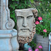Для дома и интерьера handmade. Livemaster - original item Concrete sculpture Ancient Greek portrait of Hercules made of concrete. Handmade.