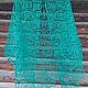 Emerald openwork knitted linen shawl bactus linen. Capes. Bright Shawls by BorchankaZL. My Livemaster. Фото №5