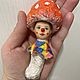 Елочные грибочки (2 шт). Елочные игрушки. NikaDoll. Интернет-магазин Ярмарка Мастеров.  Фото №2