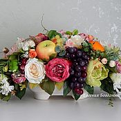 Цветы и флористика handmade. Livemaster - original item Large floral composition with fruit. An interior arrangement.. Handmade.